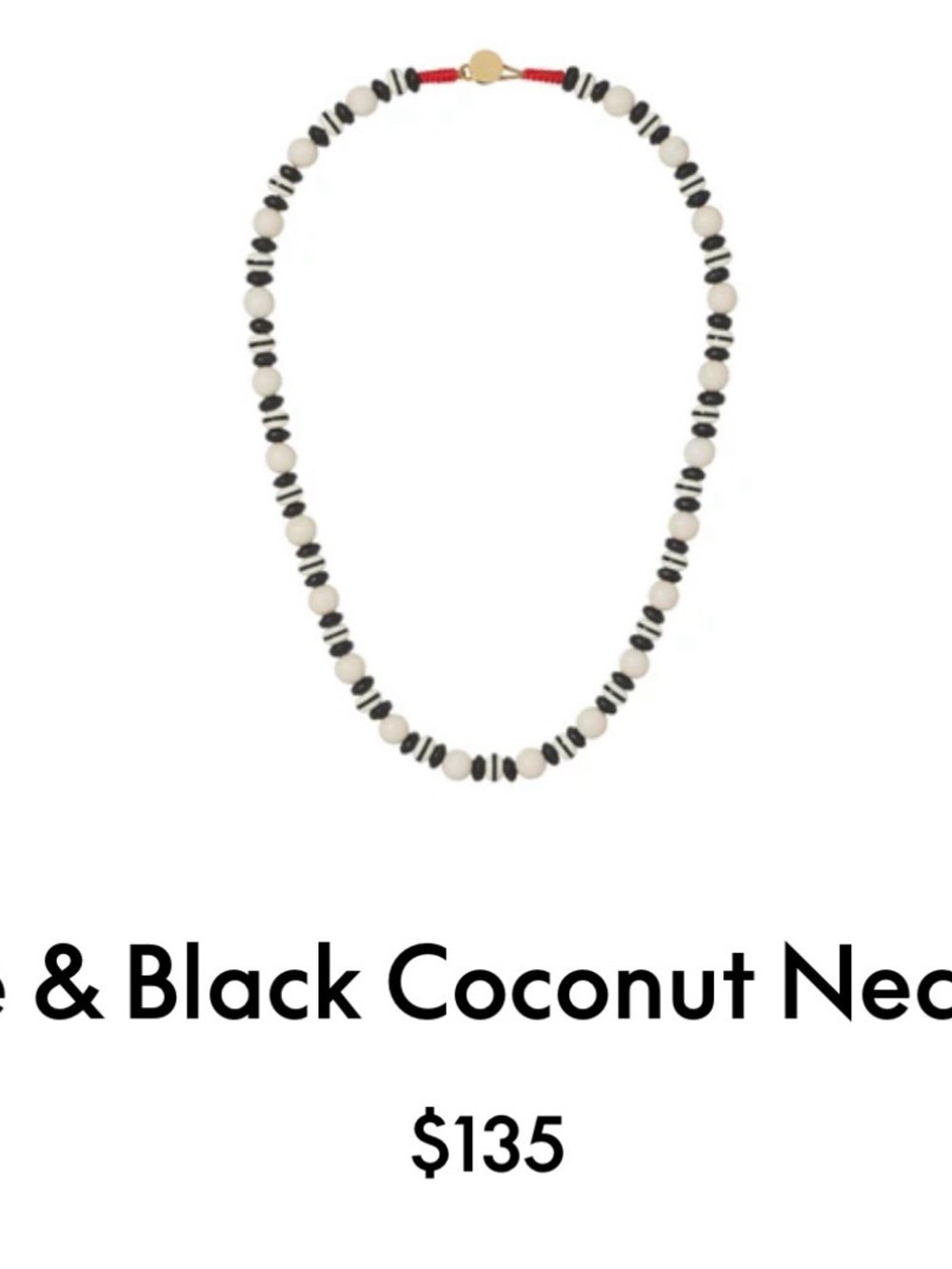 ROXANNE ASSOULIN Bone & Black Coconut Necklace firm price